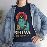 Lord Shiva The Destroyer Unisex Graphic T Shirt Mahadev Mahakal Devotional Hindu Spiritual Cotton Tee Trishul Rudraksha Temple Festival Wear India