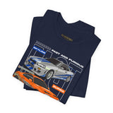 Street Racing Trio JDM Cars Graphic Unisex Heavy Cotton Tee for Drift Fans Performance Lovers and Streetwear Enthusiasts