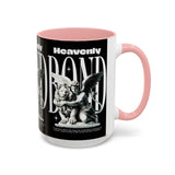 Heavenly Bond Accent Coffee Mug 11oz 15oz Angel And Lion Statue Spiritual Artistic Graphic Ceramic Cup Bold Motivational Streetwear Inspired Fashion Drinkware