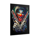Fearless Grin Street Clown Poster Bold Urban Wall Art Design Neon Chaos Energy Artwork For Creative Minds Gamers And Street Culture Lovers