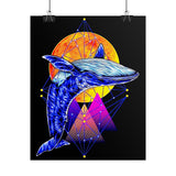 Ballena Cosmic Whale Art Matte Vertical Poster Vibrant Geometric Ocean Design Premium Wall Art Print for Home Office Studio Inspiring Marine Life Artwork Perfect Gift for Dreamers Nature Lovers and Creative Thinkers