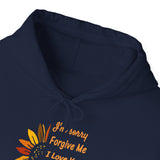 Ho’oponopono Sunflower Unisex Hoodie Heavy Blend Pullover Sweatshirt Healing Affirmation Spiritual Gratitude Mindfulness Positive Energy Streetwear