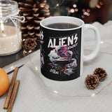 Aliens Exist UFO Ceramic Coffee Mug Sci Fi Extraterrestrial Alien Glitch Graphic Cup
