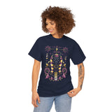 Anubis Balance God Unisex Heavy Cotton Tee Egyptian Mythology Streetwear Graphic T Shirt Bold Cosmic Art Design For Men And Women Perfect For Festivals Spiritual Wear And Fashion Lovers