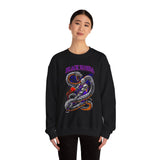 Mamba Unisex Heavy Blend Crewneck Sweatshirt Bold Serpent Power Graphic Streetwear Design Symbol of Focus Resilience and Inner Strength Premium Artistic Fleece Fashion