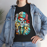Skeleton Hustler Unisex Heavy Cotton Tee Bold Streetwear Graphic T-Shirt For Hustlers, Dreamers, And Fearless Go-Getters