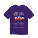 Ford Mustang Classic 1965 Fastback Muscle Car Illustration Unisex Heavy Cotton Tee Retro Collector Streetwear Gift Shirt