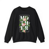 Mother Floral Crewneck Sweatshirt Comfortable Unisex Pullover Bold Typography Botanical Graphic Streetwear Gift For Mom Mother’s Day Birthday Cozy Everyday Wear