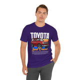 Toyota Land Cruiser Classic Off Road SUV Inspired Illustrated 4x4 Adventure Graphic T Shirt Vintage Overland Utility Vehicle Automotive Streetwear Rugged Travel Lifestyle Gift For SUV Enthusiasts