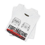 Ford Mustang Classic 1965 Fastback Muscle Car Illustration Unisex Heavy Cotton Tee Retro Collector Streetwear Gift Shirt