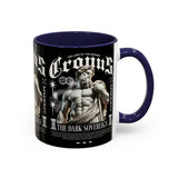 Cronus The Dark Sovereign Accent Coffee Mug 11oz 15oz Greek Mythology Statue Graphic Gothic Streetwear Bold Artistic Ceramic Cup