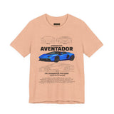 Blue Hypercar Blueprint Unisex Heavy Cotton Tee High Performance Streetwear Design for Car Enthusiasts Racers and Speed Lovers