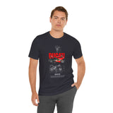 Italian Superbike 1199 Inspired Racing Motorcycle Blueprint Graphic Unisex Heavy Cotton Tee Premium Streetwear T Shirt for Riders Bikers Enthusiasts and Everyday Wear