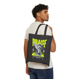 Praise Angel Statue Graphic Cotton Canvas Tote Bag Spiritual Gothic Streetwear Eco Shopper