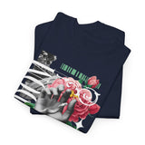 Freedom Hand Rose Graphic Unisex Heavy Cotton Tee Comfortable Streetwear T Shirt Motivational Bold Artistic Design Statement Piece Perfect Gift for Friends Empowerment Casual Wear