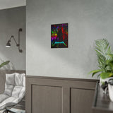 Reaper Of Neon Flames Poster Dark Neon Skull Wall Art Cosmic Energy Illustration Premium Matte Print For Home Studio Office And Urban Spaces