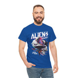Aliens Exist UFO Graphic Unisex Heavy Cotton Tee Sci Fi Streetwear T Shirt Extraterrestrial Space Alien Design