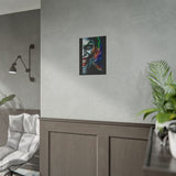 Joker Split Insanity Glossy Poster Bold Gothic Wall Art Dark Psychological Design Fiery Abstract Expression Print for Collectors, Creators, and Visionary Spaces