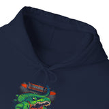 Beast Of The Stadium Heavy Blend™ Unisex Hoodie Neon Crocodile Power Design Electric Green Reptile Streetwear Bold Animal Energy Fashion For Fearless Souls