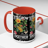 Heart Flower Accent Coffee Mug Bold Anatomical Heart Floral Design Motivational Ceramic Cup Empowering Symbol of Love Strength and Vitality Perfect Gift for Coffee Lovers Friends Birthdays Office Desk and Cozy Tea Moments