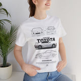 Toyota Supra Blueprint MK4 Japanese Sports Coupe Inspired Graphic T Shirt JDM Performance Streetwear Racing Culture Automotive Art Unisex Tee