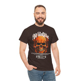 Wildfire Skull Flames Unisex Heavy Cotton Tee Gothic Inferno Graphic Bold Streetwear Motivational Statement T Shirt