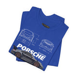 Ultra Sleek Performance Sports Coupe Blueprint Art Unisex Heavy Cotton Tee for Car Lovers and Streetwear Fans