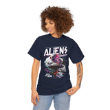 Aliens Exist UFO Graphic Unisex Heavy Cotton Tee Sci Fi Streetwear T Shirt Extraterrestrial Space Alien Design