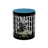 Dynasty Accent Coffee Mug 11oz 15oz Black Ceramic Mug with Roman Statue Bust and Butterfly Artwork for History Lovers and Modern Art Fans