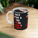 Unisex Once Upon A Time There Lived A Ghost Ceramic Coffee Mug Horror Graphic Cup Spooky Paranormal Gothic Halloween Inspired Scary Storytelling Drinkware