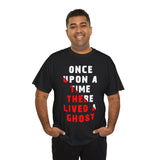 Unisex Once Upon A Time There Lived A Ghost T Shirt Horror Graphic Tee Spooky Paranormal Gothic Halloween Inspired Scary Storytelling Streetwear Top