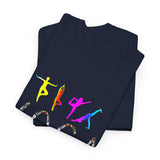 Yoga Graphic Unisex T Shirt Colorful Pose Typography Tee Spiritual Mindfulness Meditation Fitness Lifestyle Heavy Cotton Top for Men and Women