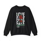 Love Fake Friendship Rose Crewneck Comfortable Unisex Sweatshirt Bold Graphic Streetwear Pullover Empowering Artistic Floral Design For Self Expression Perfect Gift For Friends Birthdays Cozy Days...