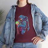 Galactic Dream Astronaut Neon Art Unisex Heavy Cotton Tee Bold Cosmic Streetwear Graphic T Shirt Vibrant Space Design Comfortable Classic Fit Everyday Wear Perfect Gift for Sci Fi Lovers and Creative...
