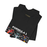Formula 1 High Performance Triple Racing Machines Unisex Heavy Cotton Tee Dynamic Motorsport Inspired Streetwear Graphic Shirt for Speed Lovers and Premium Casual Style