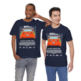 Legendary Orange Street Machine Rear View Unisex Heavy Cotton Tee Powerful JDM Inspired Car Art Graphic Shirt for Collectors and Gearheads