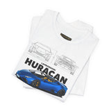 Exotic Blue Supercar Roadster Blueprint Art Unisex Heavy Cotton Tee Premium Streetwear Car Enthusiast Gift Performance Inspired Design Shirt