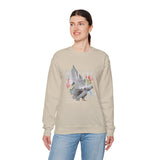 Peaceful Dove Floral Crewneck Sweatshirt Comfortable Unisex Pullover Motivational Streetwear Bold Graphic Design Symbol of Peace Perfect Gift for Friends Birthdays Cozy Days Casual Wear