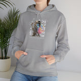 Sculptural Future Statue Art Graphic Unisex Heavy Blend Hooded Sweatshirt Cosmic Greek Goddess Abstract Bold Streetwear Hoodie