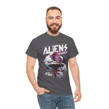 Aliens Exist UFO Graphic Unisex Heavy Cotton Tee Sci Fi Streetwear T Shirt Extraterrestrial Space Alien Design