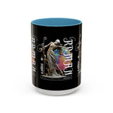Sculptural Future Statue Art Accent Coffee Mug 11oz 15oz Greek Goddess Cosmic Abstract Splash Bold Artistic Streetwear Ceramic Cup