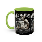 Cronus The Dark Sovereign Accent Coffee Mug 11oz 15oz Greek Mythology Statue Graphic Gothic Streetwear Bold Artistic Ceramic Cup