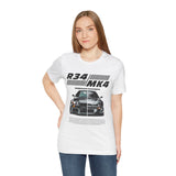 Dual Turbo Street Machine Graphic Unisex Heavy Cotton Tee High Performance Racing Car Split Design Shirt for Speed Lovers