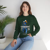 Cosmic Catalyst Unisex Heavy Blend Crewneck Sweatshirt Futuristic Sci Fi Space Astronaut Graphic Pullover Cyberpunk Streetwear Bold Galaxy Design Alpha Mindset Fashion