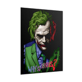 The Jocker Why So Serious Within Glossy Poster Emotional Gothic Wall Art Bold Psychological Design for Dark Aesthetic Lovers, Art Collectors, and Fearless Creatives