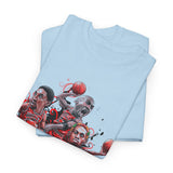Legends On Court Unisex Heavy Cotton Tee Basketball Streetwear Graphic T Shirt Vibrant Athletic Art Design Perfect Gift For Sports Fans Players Gymwear Festivals And Urban Fashion Lovers