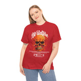 Wildfire Skull Flames Unisex Heavy Cotton Tee Gothic Inferno Graphic Bold Streetwear Motivational Statement T Shirt