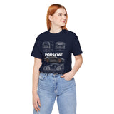 Ultra Sleek Performance Sports Coupe Blueprint Art Unisex Heavy Cotton Tee for Car Lovers and Streetwear Fans