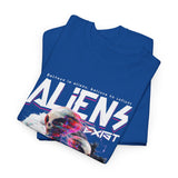 Aliens Exist UFO Graphic Unisex Heavy Cotton Tee Sci Fi Streetwear T Shirt Extraterrestrial Space Alien Design