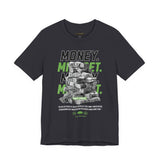 Money Mindset Unisex Jersey Short Sleeve Tee Graphic Black T Shirt Hustle Grind Wealth Entrepreneur Motivational Streetwear Bold Artistic Fashion Outfit